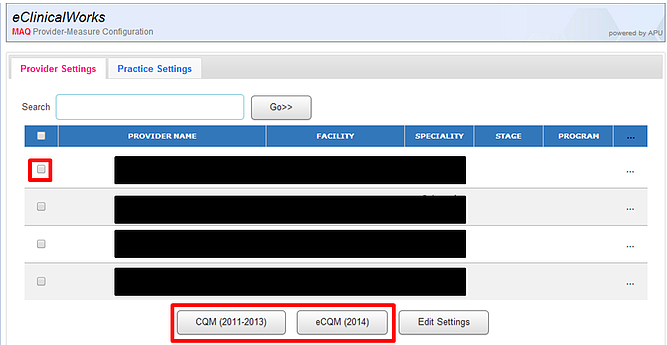 CQM settings