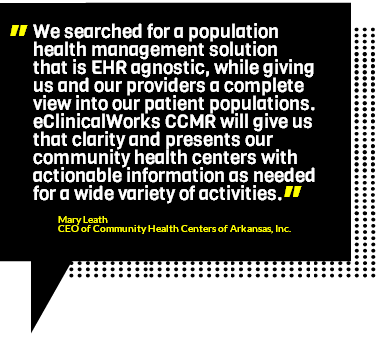 Community Health Centers of Arkansas Selects eClinicalWorks for Population Health