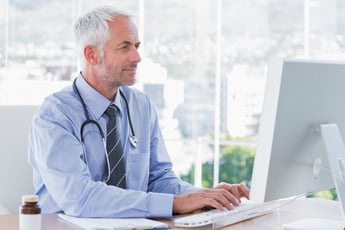 Doctor using eClinicalWorks